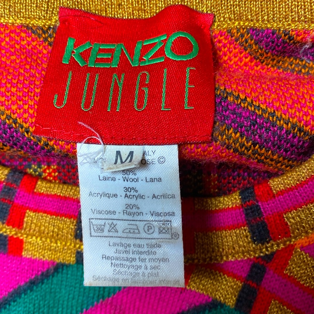 Kenzo Jungle Flower Multi-Pattern Multicolor Swea… - image 7